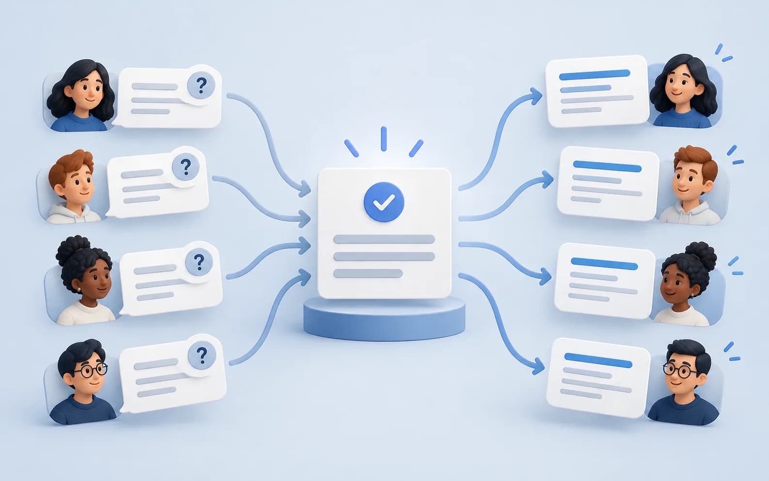 Answer Repeated Social Media Questions Without Changing the Facts